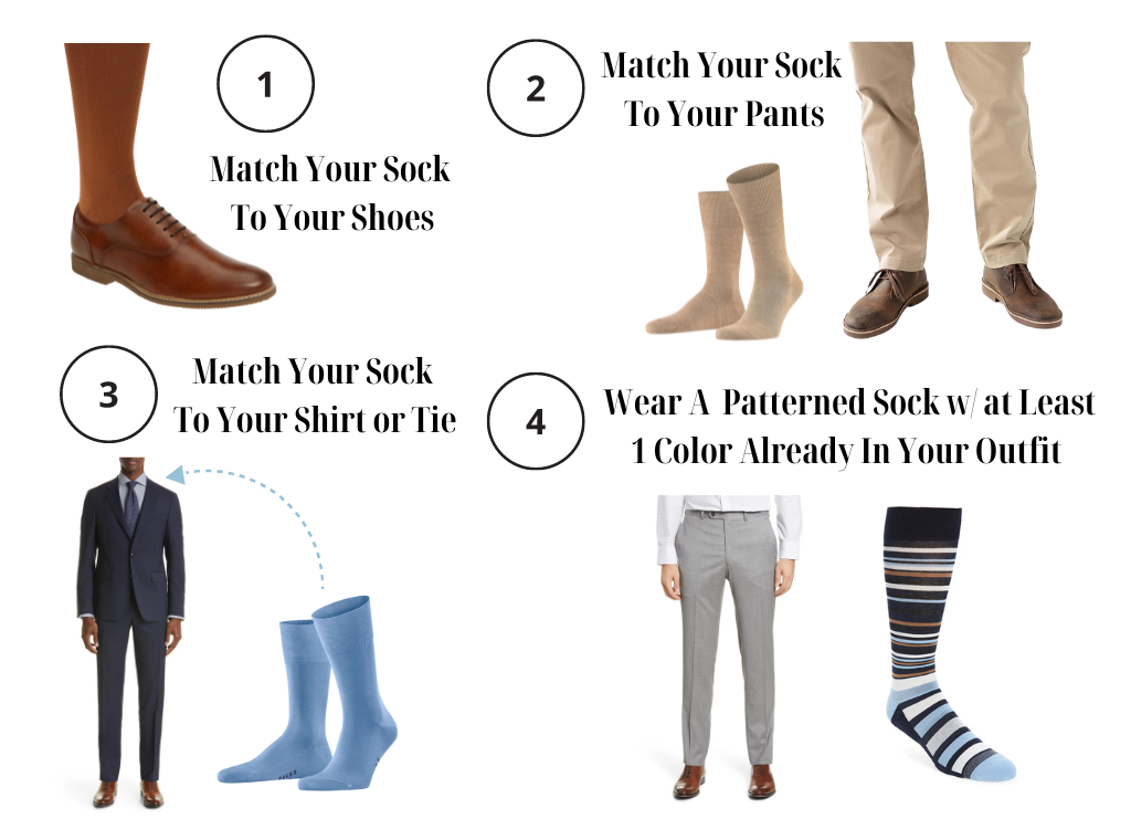 Should your socks match your pants or shoes?